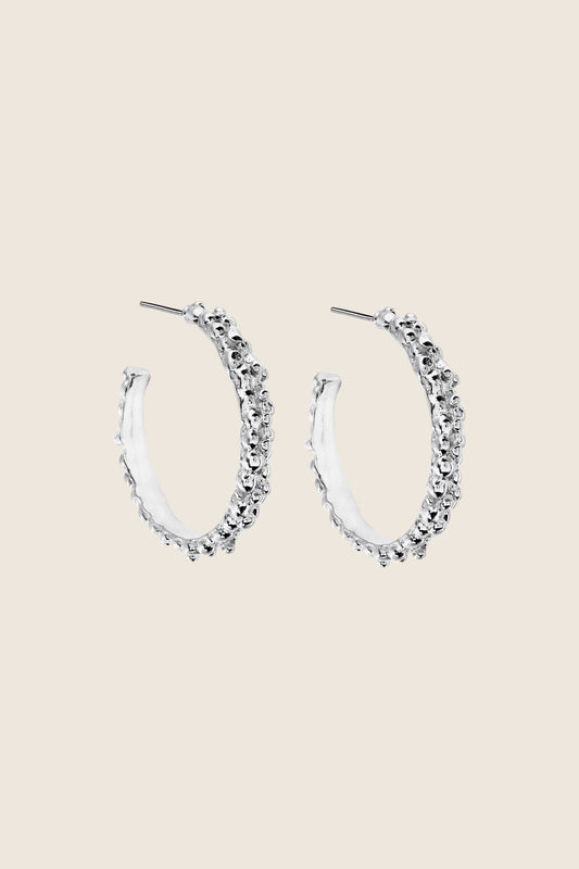 CRATER white earrings